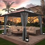 Amopatio Gartenpavillon 3x3 m Wasserdicht Stabil Winterfest...