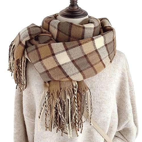 Bufanda de invierno contra el frio intenso de cuadros grandes estilo unisex