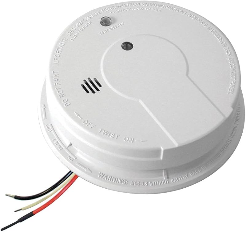 Alarma de detector de humo con interconexión cableada de CA Kidde con silencio | Modelo I12040