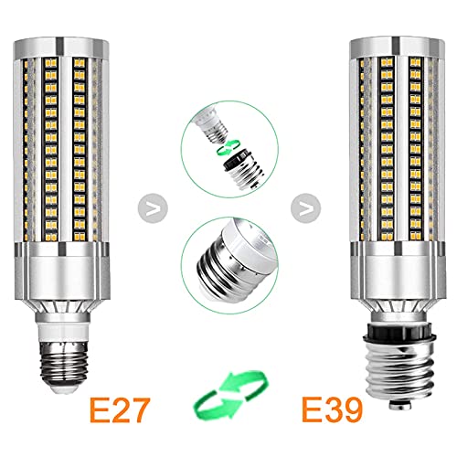 E27 LED Corn Lampen met E40 Adapter 25W Super Heldere 360° Stralingshoek 250W Gloeilampen Equivalent, AC 110-277V 3000Lm… - Afbeelding 5