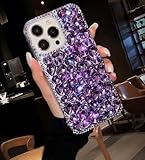 for iPhone 15 Pro Max Bling Glitter Case,Luxury Shiny Diamond Crystal Rhinestone Sparkly Jewelled Gemstone 3D Handmade Clear Cover Case for Women with iPhone 15 Pro Max 6.7''