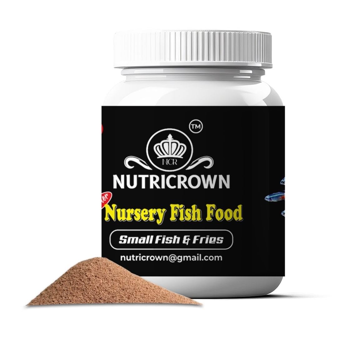 NUTRICROWN Nursery Fish Food for Small Fish Fries – Seedlings –Best Feed for All Baby Fish Fries- Slow Sinking Crumble Feed – 100 Micron Granules – Rich Calcium for Bone Strengthening (B0CTCPH8W6) Amazon Price History, Amazon Price Tracker