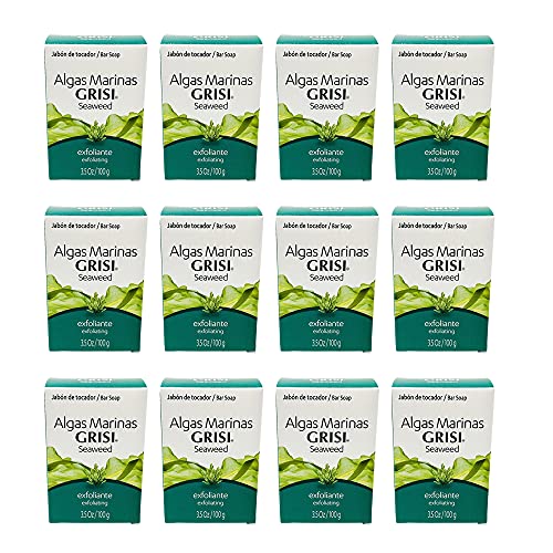 12pk - Seaweed Soap - Jabon de Algas Marinas - Grisi (3.5 Oz. X 12 Units)