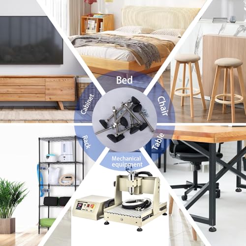 Patas ajustables M8 para nivelar muebles inestables con tuercas en T 7