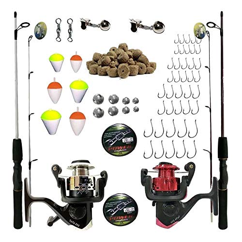 Kit De Pesca Completo 2 Varas 1,20m 10kg 2 Molinete + Itens