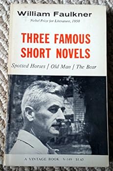 Paperback Three Famous Short Novels: Faulkner Book