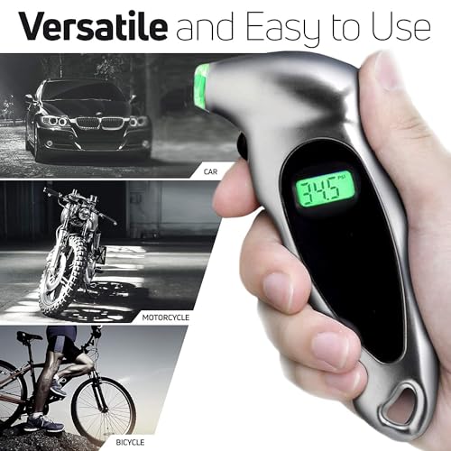 Hydraulax Backlit Digital Tire Pressure Gauge - Precisely Fill Your Tires with This Compressor Companion -