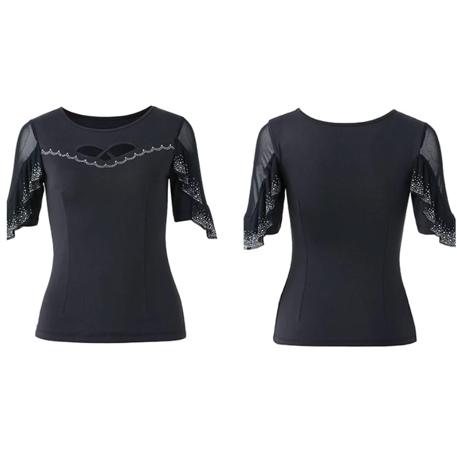 Tops Latina Donna Abbigliamento Sala da Ballo Salsa Camicie Tango Cha Cha