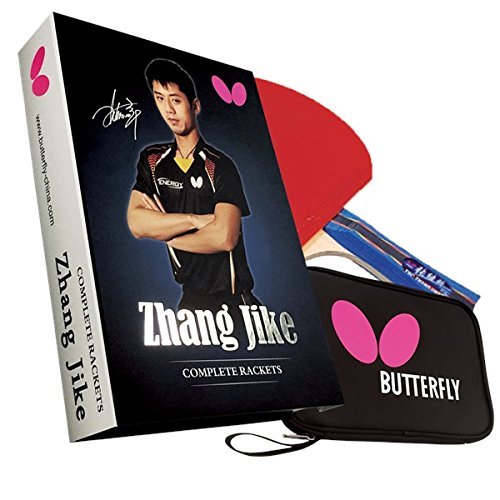 Butterfly Zhang Jike Box Set Shakehand Table Tennis Racket / China Series / Racket And Case Set Named After The 2-Time World Champion / Recommended For Intermediate Level Players,Black/Red #TOP15
