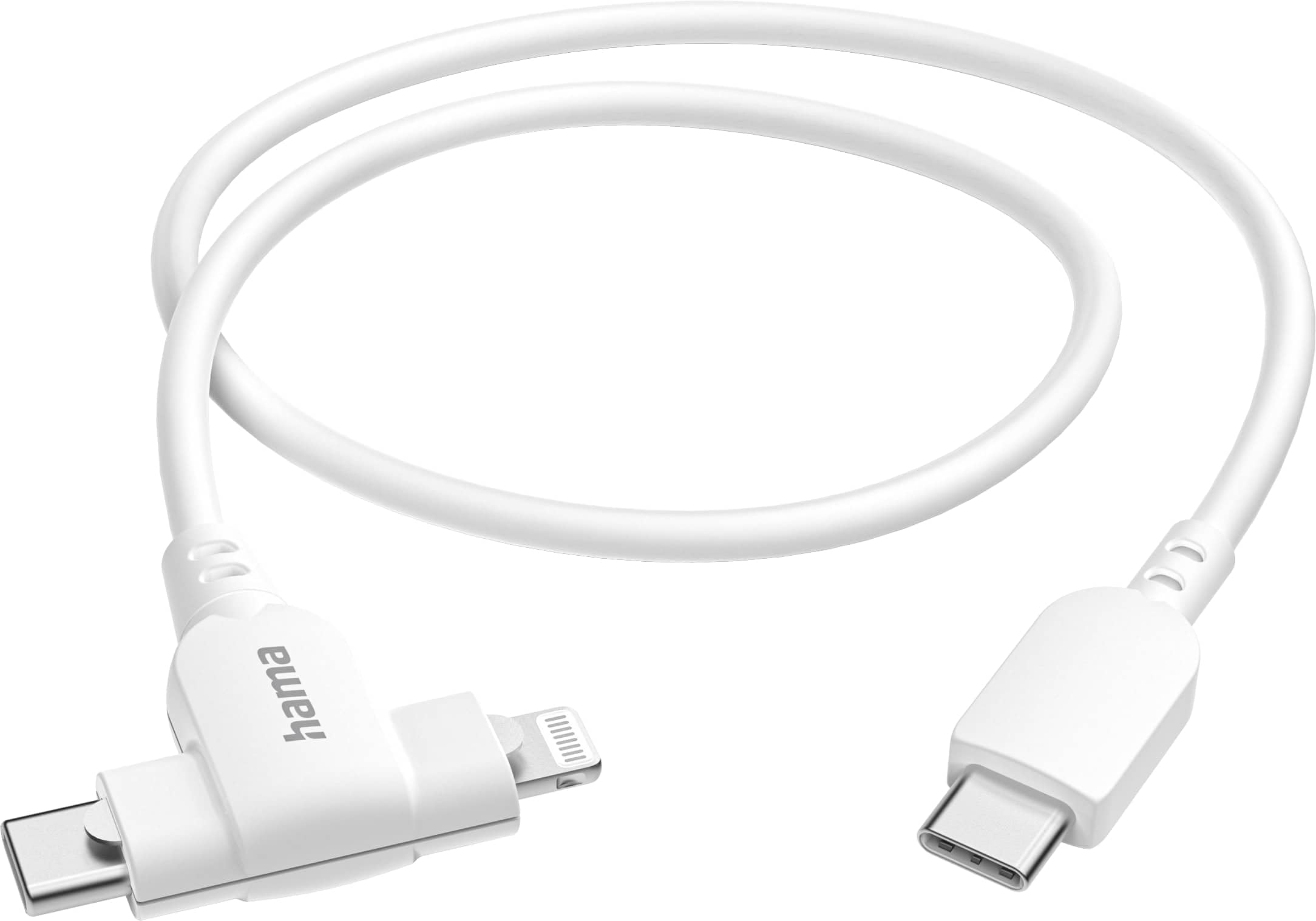 2-in-1 Ladekabel: USB-C & Lightning