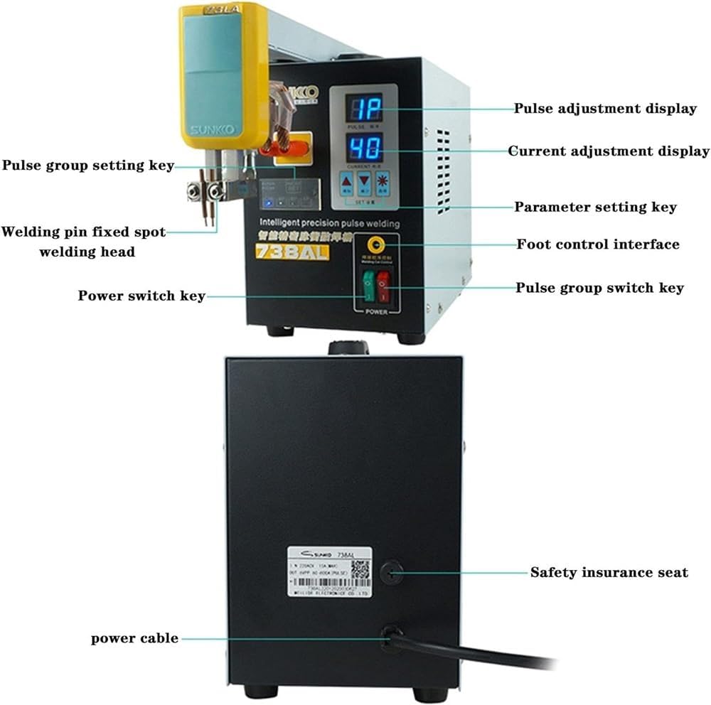 Lithium battery welding machine，Battery Spot Welding Machine for 18650 14500 Lithium Battery Pack Building – Spot Welder with Adjustable Welding Head – Welder Battery Powered