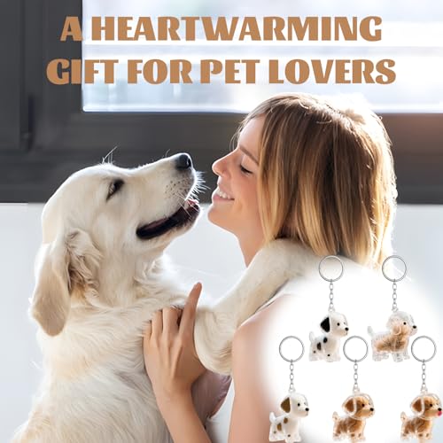 GWAWG 6 Stück Tierhaar Schlüsselanhänger – Gedenkanhänger für Katzen & Hunde mit Kapsel zur Aufbewahrung, DIY Erinnerungsgeschenk für Tierliebhaber, Lustige Geschenkidee zu Weihnachten (Hund)