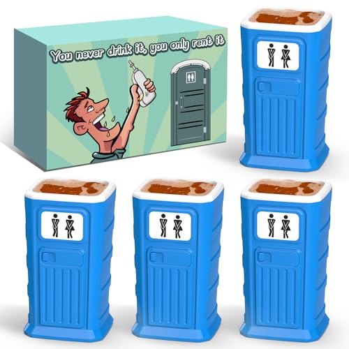Gag White Elephant Gifts For Adults: Porta Potty Shot Glasses