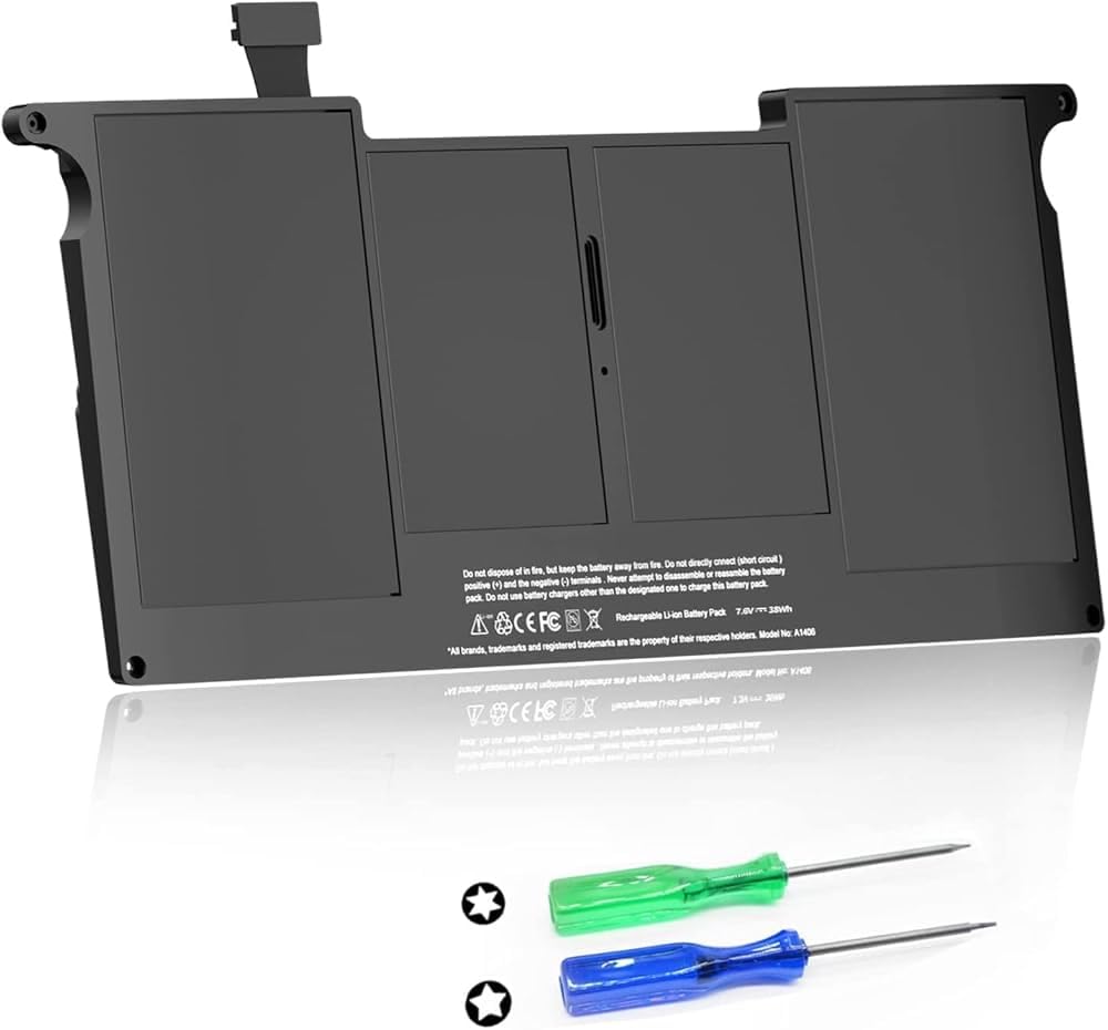 A1465 A1370 Laptop Battery for Compatible Mac Book Air 11″ [Mid 2011 Early 2017 Years] A1495 A1406 – High Capacity Battery