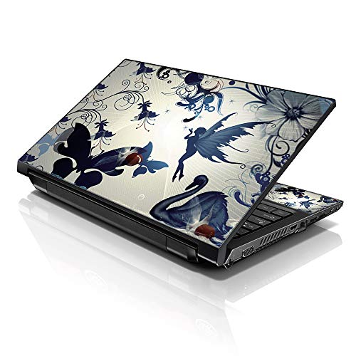Image of LSS 15 15.6 Inches Laptop Notebook Skin Sticker with 2 Wrist Pads - Reusable Cover Protector Vinyl Sticker Cover Decal Fits 13 inch - 16 inch HP Asus Acer Samsung - Flying Angels Pattern