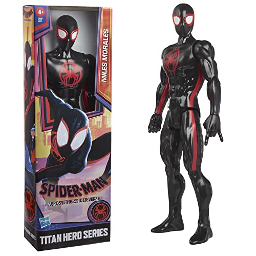 Hasbro Marvel Spider-Man Miles Morales, Jouet à l'échelle de 30 cm, Figurine : à Travers Le Verset Spider-Man pour Enfants à partir de 4 Ans, Multicolore (F5643)