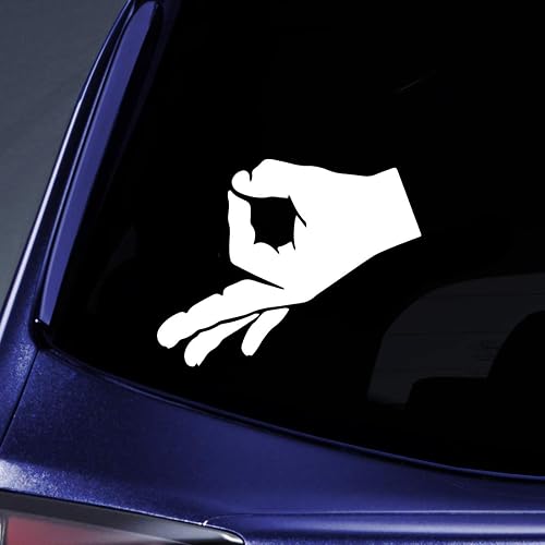 World Design Gotcha Hand Sign Notebook Car Laptop 5.5" (White)
