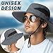 NPQQUAN Sun Hats for Men Women Wide Brim UPF 50+ UV Protection Bucket Hat Safari Hiking Fishing Hats Black