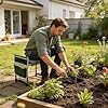 Garden Kneeler and Seat with 11.5 Wide Pad, Foldable Garden Stool with 2 Tool Bags, Heavy Duty Garden Kneeler for Gardening, Women, Horticulturist