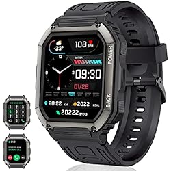 Motsfit Reloj Inteligente Hombre con Llamadas: Smartwatch Pulsometro Podometro Presion Arterial Pulsera Actividad Deportivo Impermeable Reloj Hombre con Bluetooth Marcacion para iPhone Android