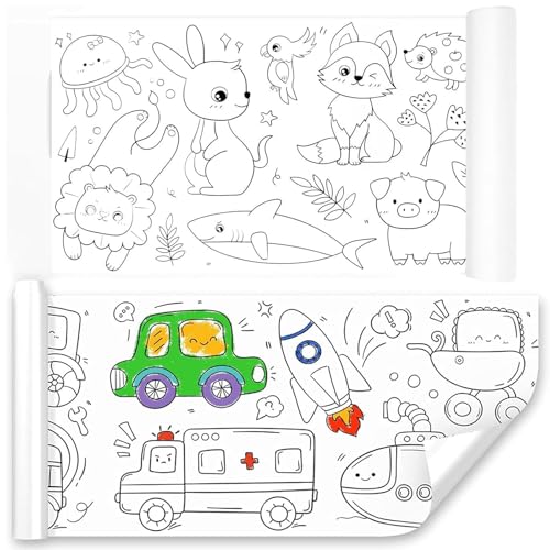 lomdung 2 Pièces Rouleau Papier Dessin Enfant, Graffy Roll, Rouleaux Dessin Coupables, Rouleau de Coloriage Adhésif, pour Enfants Jouets D'art et de...