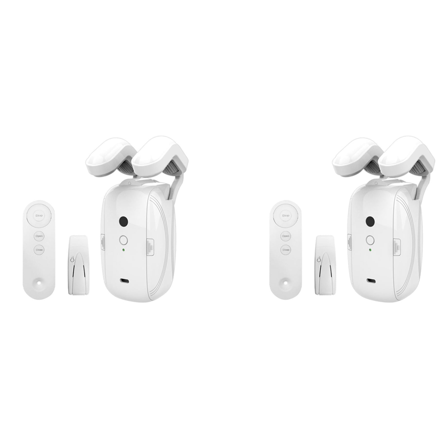 2 x Tuya Smart WiFi automatyczny wentylator do zasłon + pilot zdalnego sterowania, drążek rzymski, przełącznik, pilot zdalnego sterowania do Home