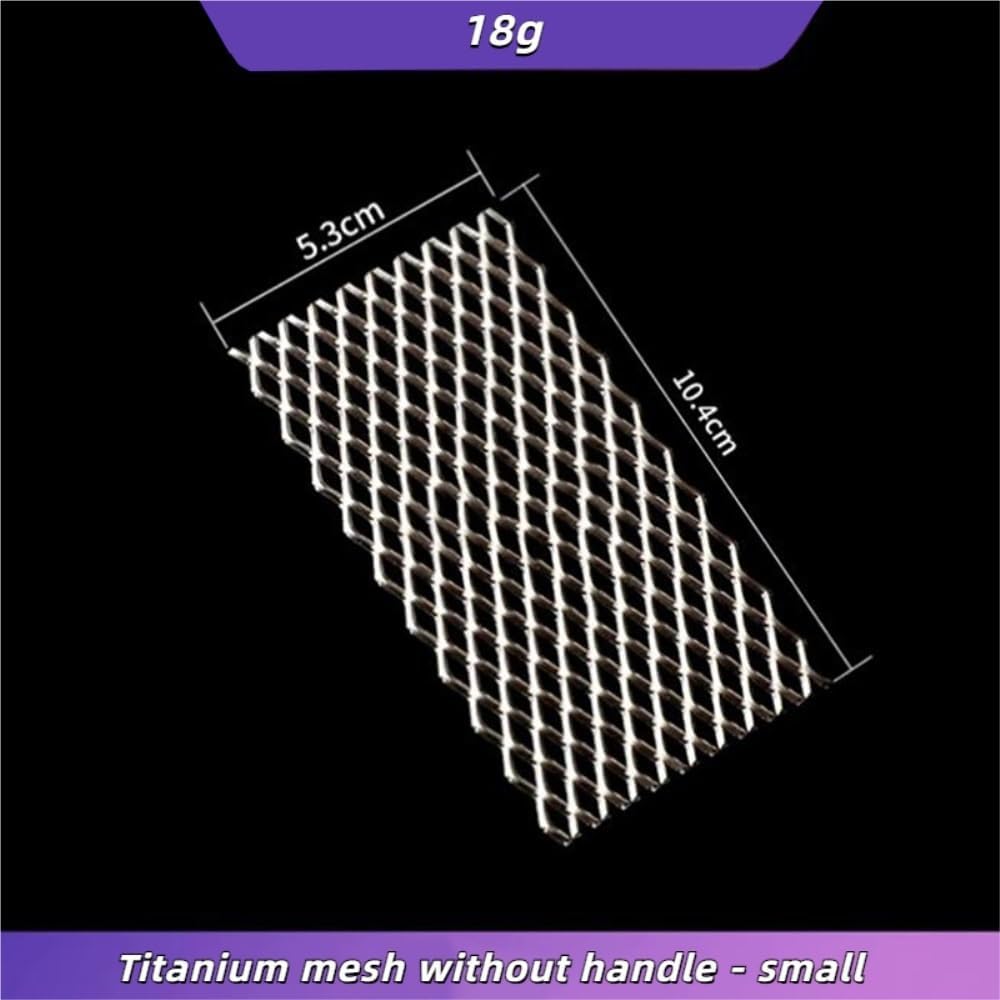1Pcs Platinum Titanium Mesh with Handle Electroplating Titanium Mesh Electrode Gold and Silver Jewelry Electroplating Positive(Without Handle-S)