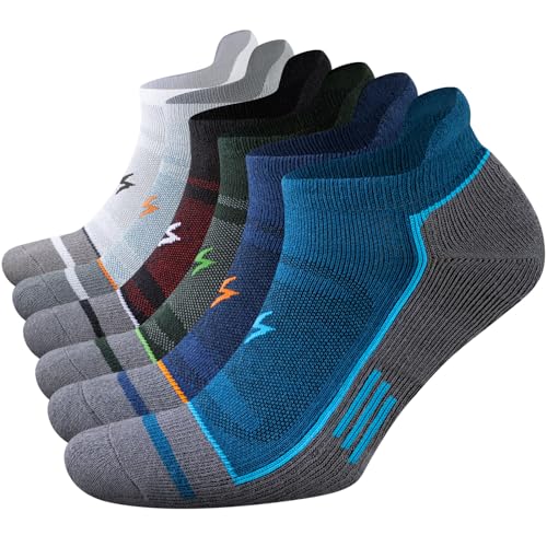 Cirorld Calcetines Tobilleros Deporte Anti-ampollas para Hombre y Mujer, Cortos Transpirables para Running, 6 Pares, 37-42, Multicolor