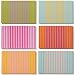 48 Pack Every All Occasion Blank Greeting Cards Bulk Box Set 6 Colorful Striped Designs, Purple, Orange, Green, Yellow, Blue, Envelopes Included, 4 x 6 Inches