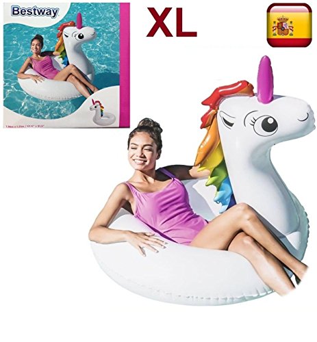 Bestway Flotador Hinchable Unicornio Gigante Diversion Playa o Piscina