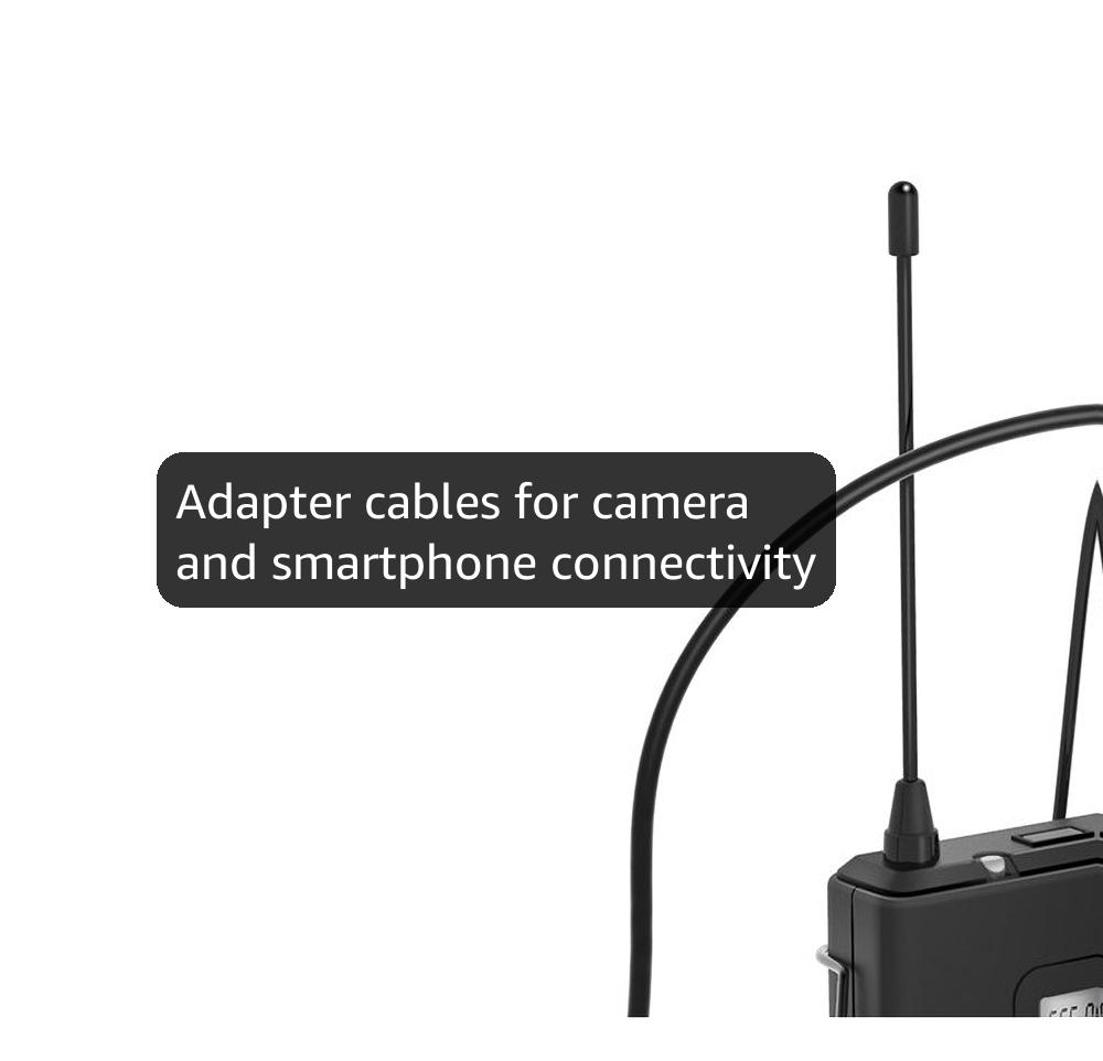 FIFINE Wireless Microphone System, Wireless Microphone Set with Headset/Lavalier Lapel Mics, Beltpack Transmitter/Receiver,Ideal for Teaching, Preaching and Public Speaking Applications.(K037B)