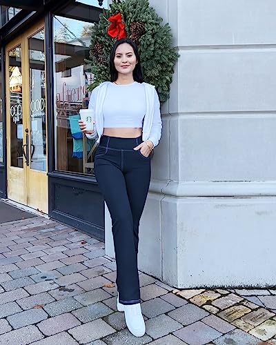 Image of G4Free Bootcut Yoga Pants with 4 Pockets Flare Leggings for Women High Waisted Casual Dress Pants