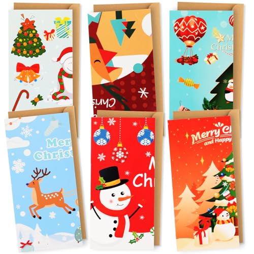 Sunwuun 24 Stück Geldgeschenk Weihnachten,Weihnachten Geldgeschenke Verpackung,Wunscherfüller Geschenk,Weihnachtsgeschenkkarten Angehörigen,Freunden,Schwestern