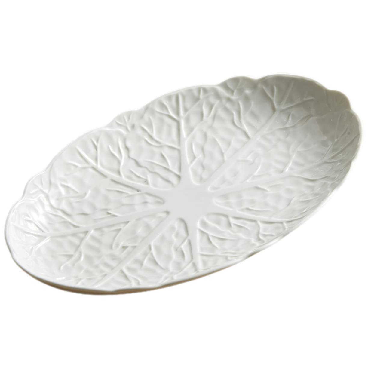 Assiette à poisson résistante au lave-vaisselle Mikikit plat en céramique blanche durable