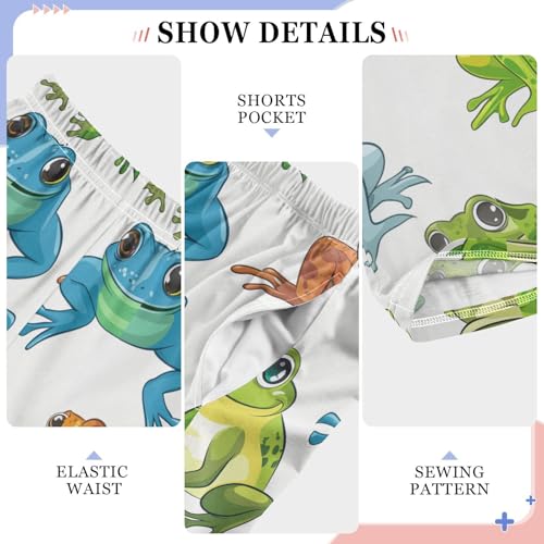 ZZXXB Cute Frogs Boys Long Pants Soft Trousers Elastic Waist Kids Lounge Bottoms with Pockets S-XL4