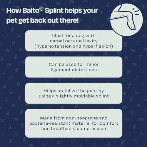 Image of Balto Splint Carpal /Tarsal Brace- Hyperextension Dog Brace with Aluminum Splint - Supports Fractures and Sprains - Leg Support (Large)