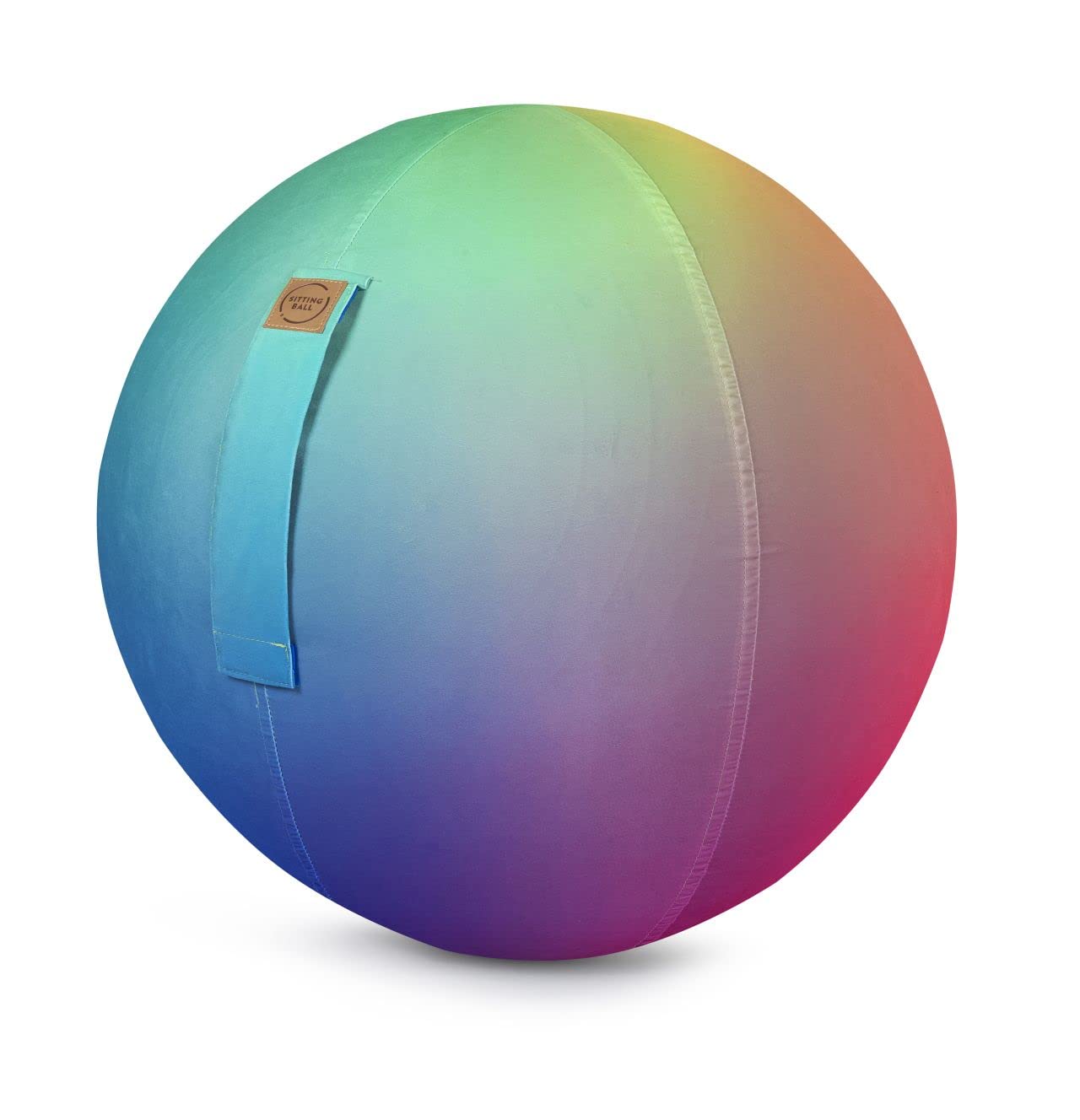 Sitting Ball Sitzball/Gymnastikball Rainbow mit in Soft-Feeling Digitaldruck-Bezug