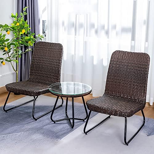 Outdoor Patio Chairs, Rattan Indoor or Outdoor Chair, Outdoor Chairs Set, 2 Chairs and A Table