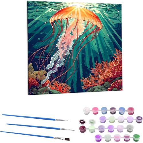 NQTS G Paint by Numbers hG Lbg l ʂ肦 lphGLoXNtg  LoXA[g uVƃANG̋, ItBX CeA rO, ւ̃Mtg 30x30cm (t