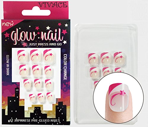 Vivace 4Pack 48Tips Mixed Junior Preglued Sticker Art Nails,2 Dream Fake Nail, 2 Color Changing Nail (Mixed Nail 1) #TOP7