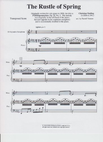 The Rustle of Spring for Sopranino Saxophone and Piano