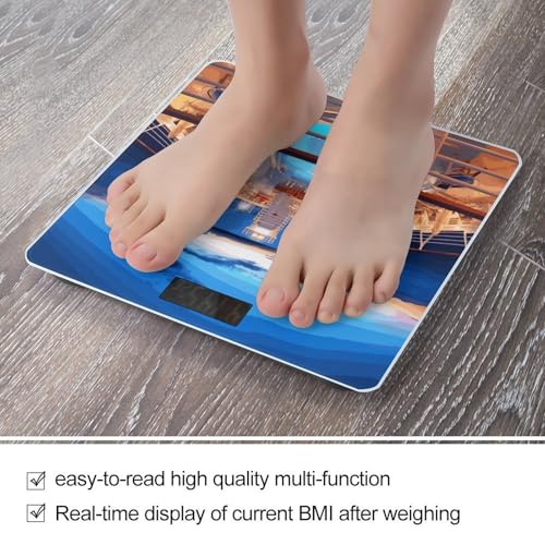 Báscula de baño digital precisa con plataforma de vidrio templado miniatura 5