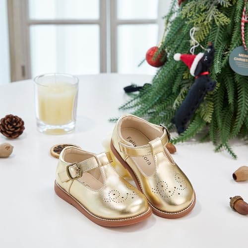 Image of Felix & Flora Toddler Girl Mary Jane Dress Shoes - School Oxford Flats for Girl Party Shoes.