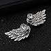 VIGANI Creative Earrings，Earrings Women Fashion Angel Wing Rhinestone Inlaid Ear Jacket Stud Earrings Jewelry Gift (Colour Name : Golden) (Black b) (Color : Black)