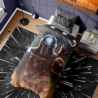 The Mandalorian Duvet Cover Sets with Pillow Cases Single or Double Reversible Bedding Sets (Single Duvet)