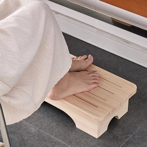 Taburete de madera para sala de estar y dormitorio que ahorra espacio 7