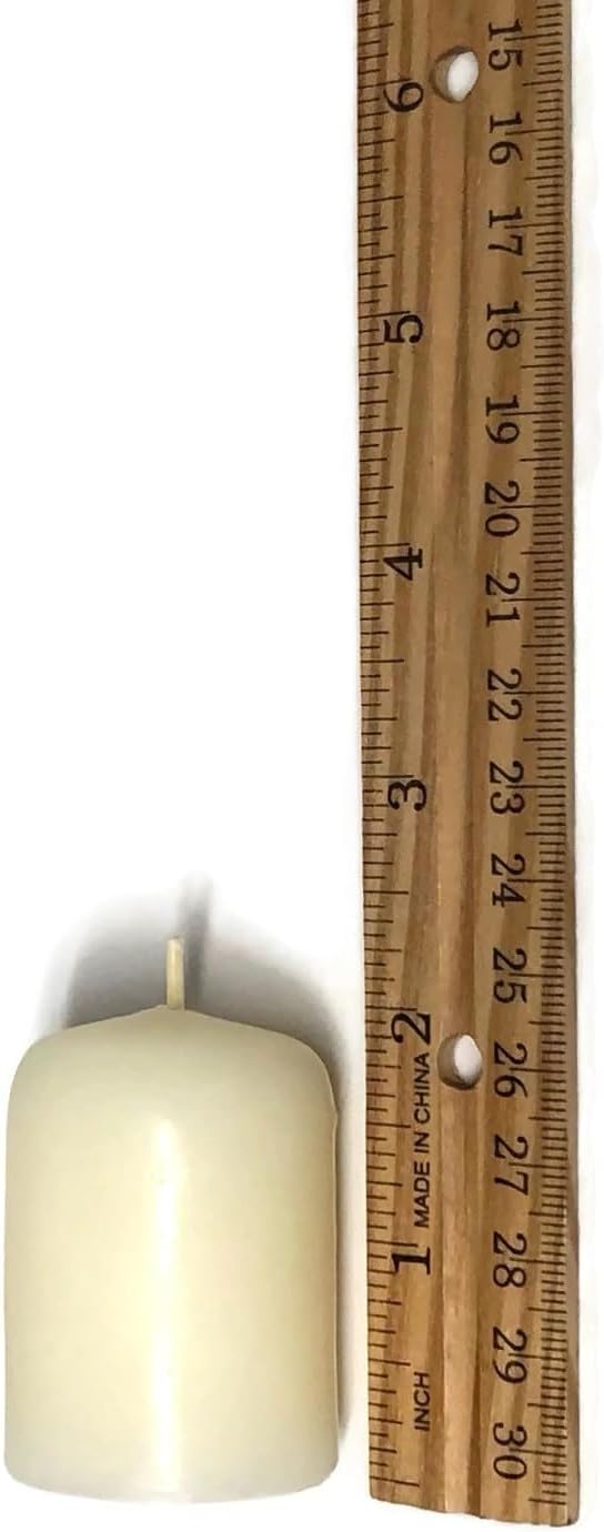 One Dozen (12) Solid Beeswax Votive Candles in Ivory Wax - Hand Poured in The USA - Each Votive Measures Approx. 1 3/8" Wide by 2" Tall - 100% Natural Beeswax Candles by Toadily Handmade