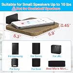 Speaker Wall Mount for Klipsch, Bose Speakers, Adjustable Wall Shelf for Smart Speaker Shelf, Wooden Floating Wall Shelves with Hardware Kit, Set of 2 - Image 2