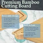 BambooMN Bamboo Burner Cover Cutting Board - 3 Ply - Extra Large Square - Grooved/Flat (24" x 24" x 0.75") - 1 Piece - Image 6