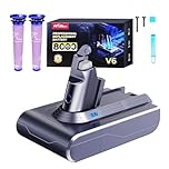 8000mAh Dyson V6 Battery Replacement, FLYLINKTECH Battery for Dyson V6 Compatible with Absolute, Animal, Motorhead, Total Clean, SV03 SV04 SV05 SV06 SV07 SV09 DC58 DC59 DC61 DC62 DC72 DC74